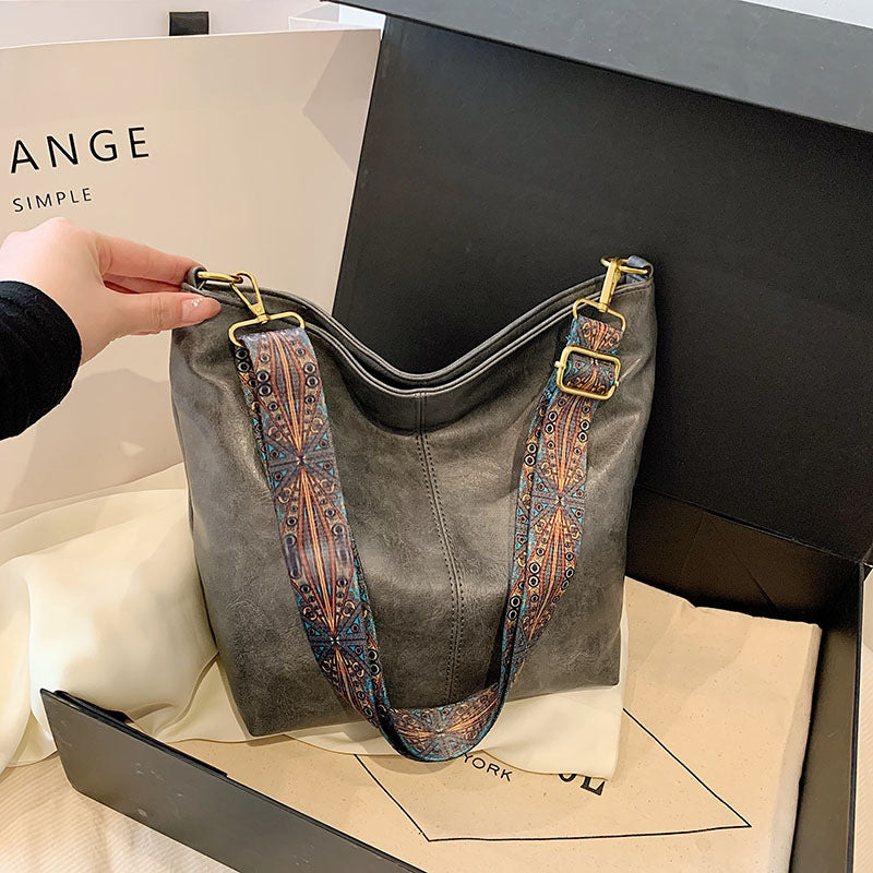 Sac Seau Rétro à Bandoulière avec Grande Capacité pour Femme