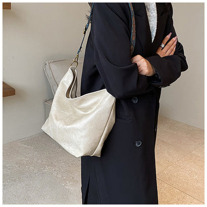 Sac Seau Rétro à Bandoulière avec Grande Capacité pour Femme