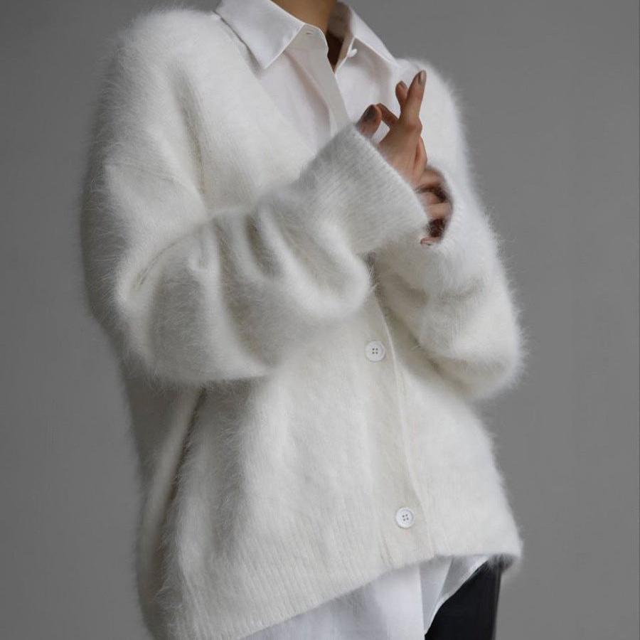 Cardigan Décontracté Blanc